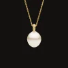 Necklaces & Pendants^Paspaley Diamond Keel Edge Pearl Pendant | 12mm Oval Pearl, Diamonds, and Yellow Gold YellowGold