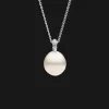 Necklaces & Pendants^Paspaley Diamond Keel Edge Pearl Pendant | 12mm Oval Pearl, Diamonds, and White Gold WhiteGold
