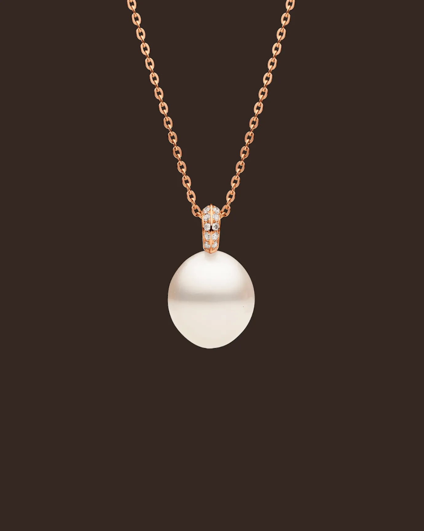 Necklaces & Pendants^Paspaley Diamond Keel Edge Pendant | 12mm Oval Pearl, Diamonds, and Rose Gold RoseGold