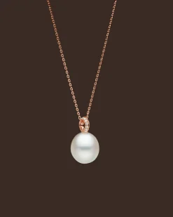 Necklaces & Pendants^Paspaley Diamond Keel Edge Pendant | 12mm Oval Pearl, Diamonds, and Rose Gold RoseGold