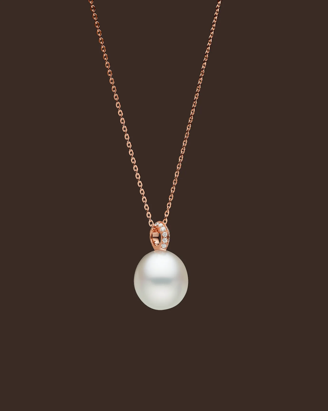 Necklaces & Pendants^Paspaley Diamond Keel Edge Pendant | 12mm Oval Pearl, Diamonds, and Rose Gold RoseGold