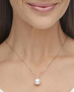 Necklaces & Pendants^Paspaley Diamond Keel Edge Pendant | 12mm Oval Pearl, Diamonds, and Rose Gold RoseGold