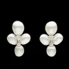 Earrings & Studs^Paspaley Diamond Keshi Cluster Stud Earrings | 7-9mm Keshi Pearls, Diamonds, and Platinum