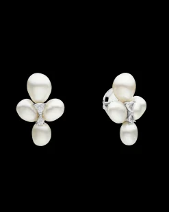 Earrings & Studs^Paspaley Diamond Keshi Cluster Stud Earrings | 7-9mm Keshi Pearls, Diamonds, and Platinum