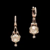 Earrings & Studs^Paspaley Diamond Lavalier Pearl Earrings | 12mm Button Pearl, Diamonds, and Rose Gold RoseGold