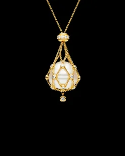 Necklaces & Pendants^Paspaley Diamond Lavalier Pearl Necklace | 15mm Circle Pearl, Diamonds, and Yellow Gold YellowGold