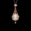 Necklaces & Pendants^Paspaley Diamond Lavalier Pearl Necklace | 15mm Button Pearl, Diamonds, and Rose Gold