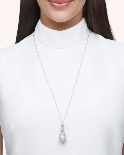 Necklaces & Pendants^Paspaley Diamond Lavalier Pearl Necklace | 15mm Circle Pearl, Diamonds, and White Gold WhiteGold