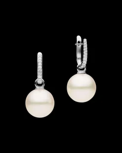 Earrings & Studs^Paspaley Diamond Pearls My Way Earrings | 12mm Round Pearls, Diamonds and White Gold WhiteGold
