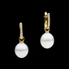 Earrings & Studs^Paspaley Diamond Pearls My Way Earrings | 12mm Oval Pearls, Diamonds, and Yellow Gold YellowGold