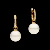 Earrings & Studs^Paspaley Diamond Pearls My Way Earrings | 12mm Round Pearls, Diamonds and Yellow Gold YellowGold