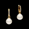 Earrings & Studs^Paspaley Diamond Pearls My Way Earrings | 12mm Circle Pearls, Diamonds and Yellow Gold YellowGold
