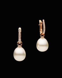 Earrings & Studs^Paspaley Diamond Pearls My Way Earrings | 12mm Oval Pearls, Diamonds, and Rose Gold RoseGold
