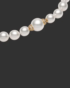 Clasps & Brooches^Paspaley Diamond Rondelle Pearl Clasp | 13mm Round Pearl, Diamonds, and Yellow Gold YellowGold