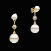 Earrings & Studs^Paspaley Diamond Sea Buoy and Keshi Stud Pearl Earrings | 12mm Semi-Round Pearls, Diamond, and Yellow Gold YellowGold