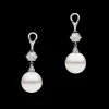 Chains, Charms & Accessories | Earrings & Studs^Paspaley Diamond Sea Buoy Pearl Earring Enhancers | 12mm Semi-Round Pearl, Diamonds and White Gold WhiteGold