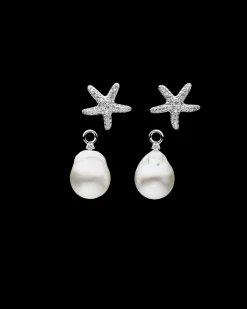 Earrings & Studs^Paspaley Diamond Starfish Pearls My Way Earrings | 14mm Baroque Pearls, Diamonds, and White Gold WhiteGold