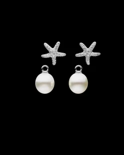 Earrings & Studs^Paspaley Diamond Starfish Pearls My Way Earrings | 13mm Oval Pearls, Diamonds, and White Gold WhiteGold