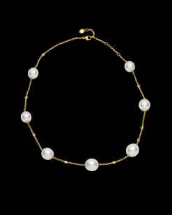 Necklaces & Pendants^Paspaley Diamond Touchstone Pearl Necklace | 10-12mm Oval Pearls, Diamonds, and Yellow Gold YellowGold