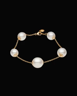 Bracelets^Paspaley Diamond Touchstone Pearl Bracelet | 10-12mm Oval Pearls, Diamonds, and Yellow Gold YellowGold