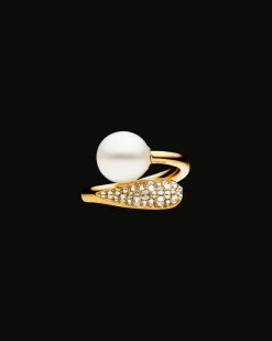 Rings^Paspaley Diamond Touchstone Pearl Ring | 9mm Oval Pearl, Diamonds, and Yellow Gold YellowGold