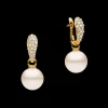 Earrings & Studs^Paspaley Diamond Touchstone Pearls My Way Earrings | 12mm Round Pearls, Diamonds and Yellow Gold YellowGold