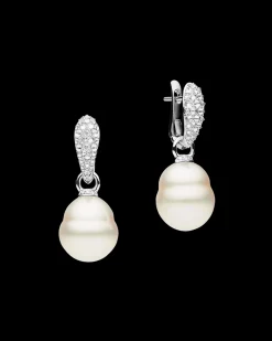 Earrings & Studs^Paspaley Diamond Touchstone Pearls My Way Earrings | 12mm Circle Pearls, Diamonds and White Gold WhiteGold