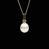 Necklaces & Pendants^Paspaley Dive Thimble Pearl Pendant | 13mm Oval Pearl, Black Spinel, and Yellow Gold YellowGold