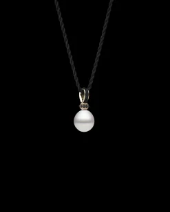 Necklaces & Pendants^Paspaley Dive Thimble Pearl Pendant | 13mm Oval Pearl, Black Spinel, and Yellow Gold YellowGold