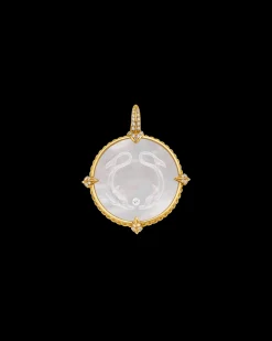 Chains, Charms & Accessories^Paspaley Dolphin Coin Charm | Mother of Pearl, Diamonds, and Yellow Gold YellowGold