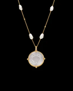 Chains, Charms & Accessories^Paspaley Dolphin Coin Charm | Mother of Pearl, Diamonds, and Yellow Gold YellowGold