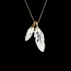 Necklaces & Pendants^Paspaley Double Feather Necklace | Mother of Pearl, Sapphires, and Yellow Gold YellowGold