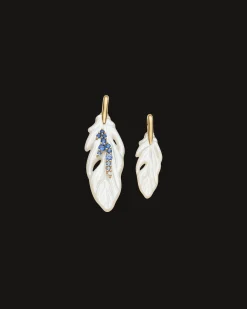 Necklaces & Pendants^Paspaley Double Feather Necklace | Mother of Pearl, Sapphires, and Yellow Gold YellowGold