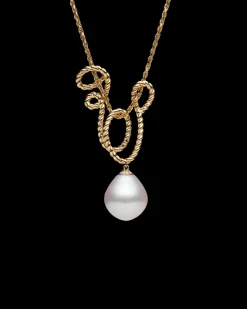 Necklaces & Pendants^Paspaley Entwined Rope Pearl Pendant | 16mm Oval Pearl and Yellow Gold YellowGold