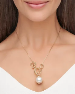 Necklaces & Pendants^Paspaley Entwined Rope Pearl Pendant | 16mm Oval Pearl and Yellow Gold YellowGold