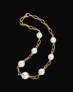 Necklaces & Pendants^Paspaley Eternity Pearl Necklace | 12-15mm Oval Pearls, Diamonds, and Yellow Gold YellowGold