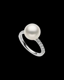 Rings^Paspaley Eternity Pearl Ring | 10mm Round Pearl, Diamonds, and White Gold WhiteGold
