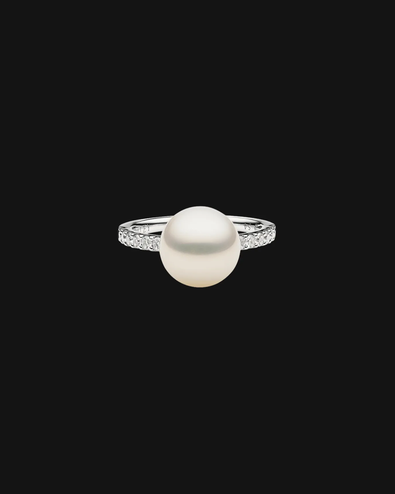 Rings^Paspaley Eternity Pearl Ring | 10mm Round Pearl, Diamonds, and White Gold WhiteGold