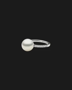 Rings^Paspaley Eternity Pearl Ring | 10mm Round Pearl, Diamonds, and White Gold WhiteGold