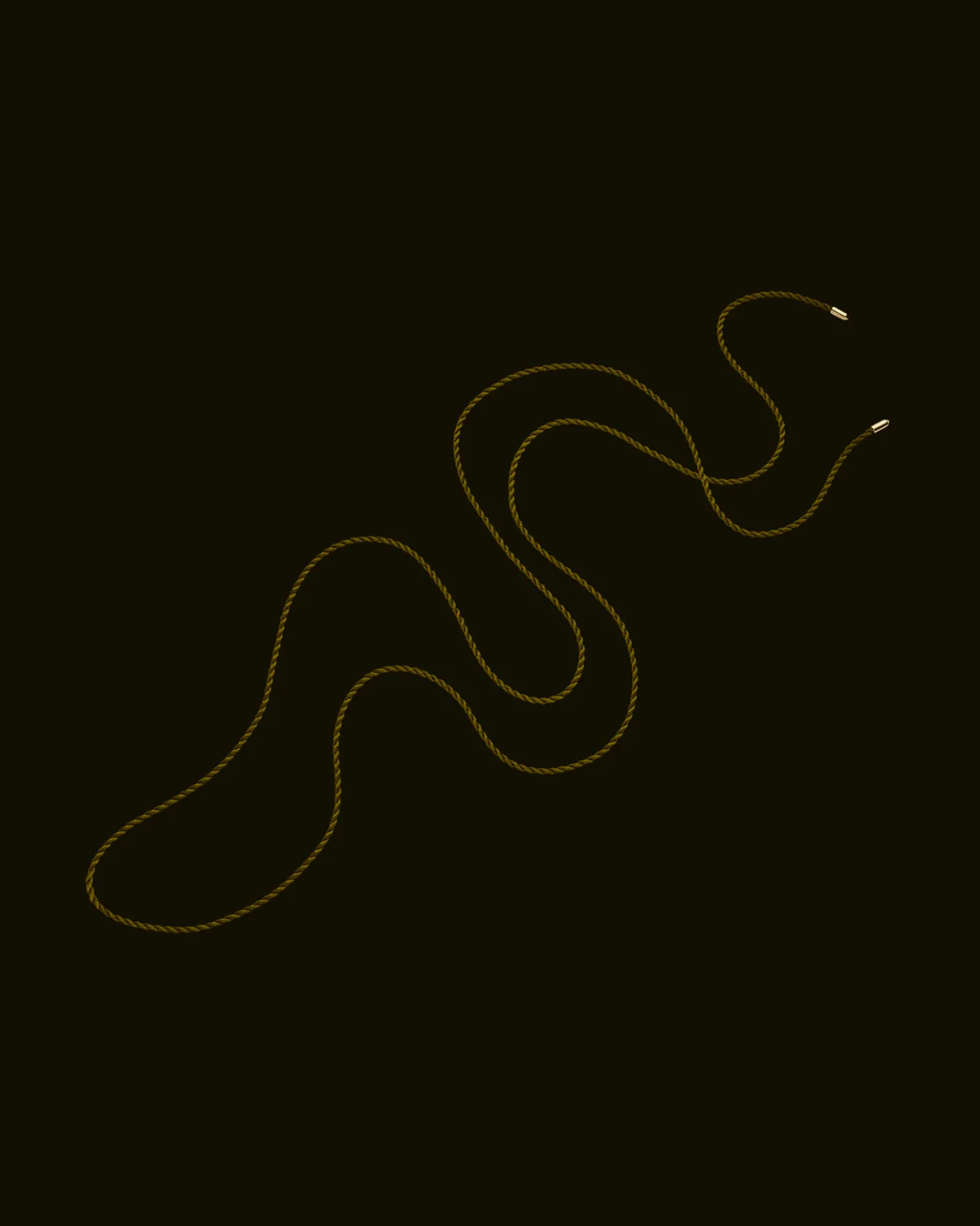 Chains, Charms & Accessories^Paspaley Eucalyptus Silk Rope | Silk and Yellow Gold YellowGold