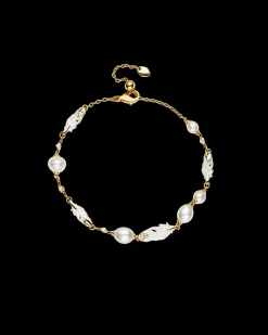 Bracelets^Paspaley Feather Pearl Bracelet | Keshi Pearls, Diamonds, and Yellow Gold YellowGold