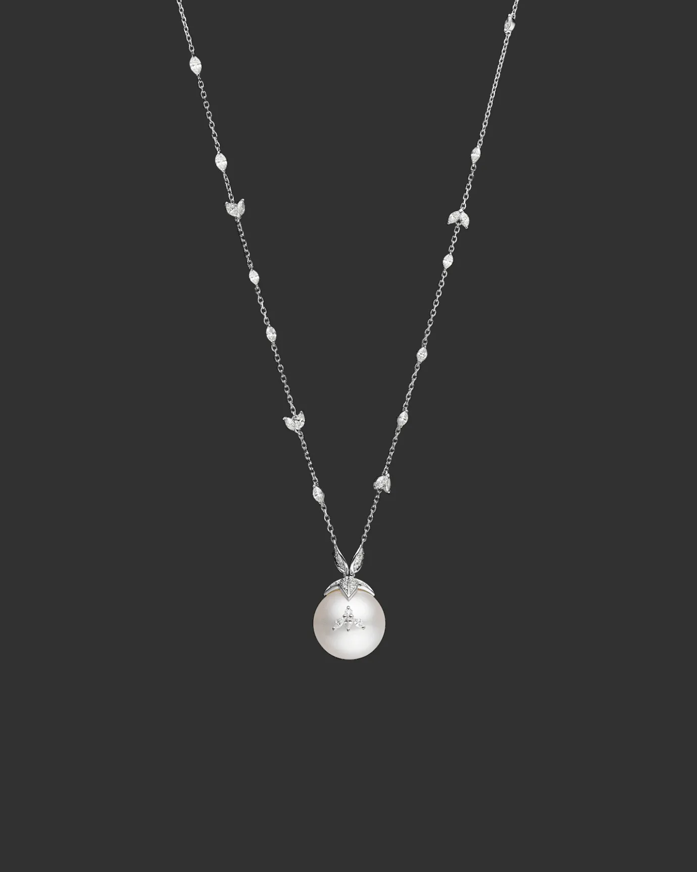 Necklaces & Pendants^Paspaley Full Moon Pearl Necklace | 15mm Round Pearl, Diamonds, and White Gold WhiteGold