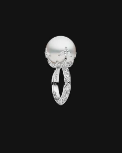 Rings^Paspaley Full Moon Pearl Ring | 16mm Round Pearl, Diamonds, and White Gold WhiteGold