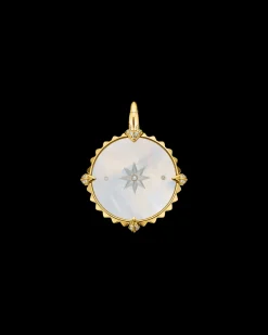 Chains, Charms & Accessories^Paspaley Gemini Coin Charm | Mother of Pearl, Diamonds, and Yellow Gold YellowGold