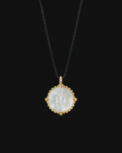 Chains, Charms & Accessories^Paspaley Gemini Coin Charm | Mother of Pearl, Diamonds, and Yellow Gold YellowGold