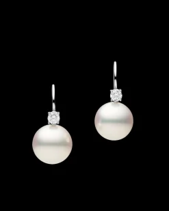 Earrings & Studs^Paspaley Grace Pearl Earrings | 13mm Round Pearls, Diamonds, and White Gold WhiteGold