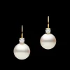 Earrings & Studs^Paspaley Grace Pearl Earrings | 13mm Round Pearls, Diamonds, and Yellow Gold YellowGold