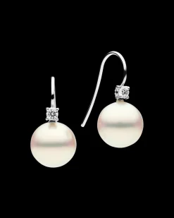Earrings & Studs^Paspaley Grace Pearl Earrings | 11mm Round Pearls, Diamonds, and White Gold WhiteGold
