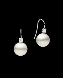 Earrings & Studs^Paspaley Grace Pearl Earrings | 13mm Round Pearls, Diamonds, and White Gold WhiteGold