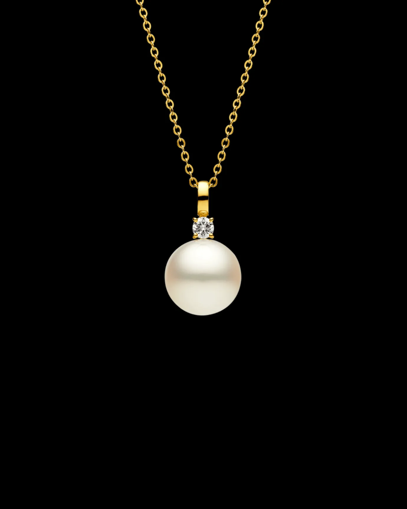 Necklaces & Pendants^Paspaley Grace Pearl Pendant | 12mm Round Pearl, Diamond, and Yellow Gold YellowGold